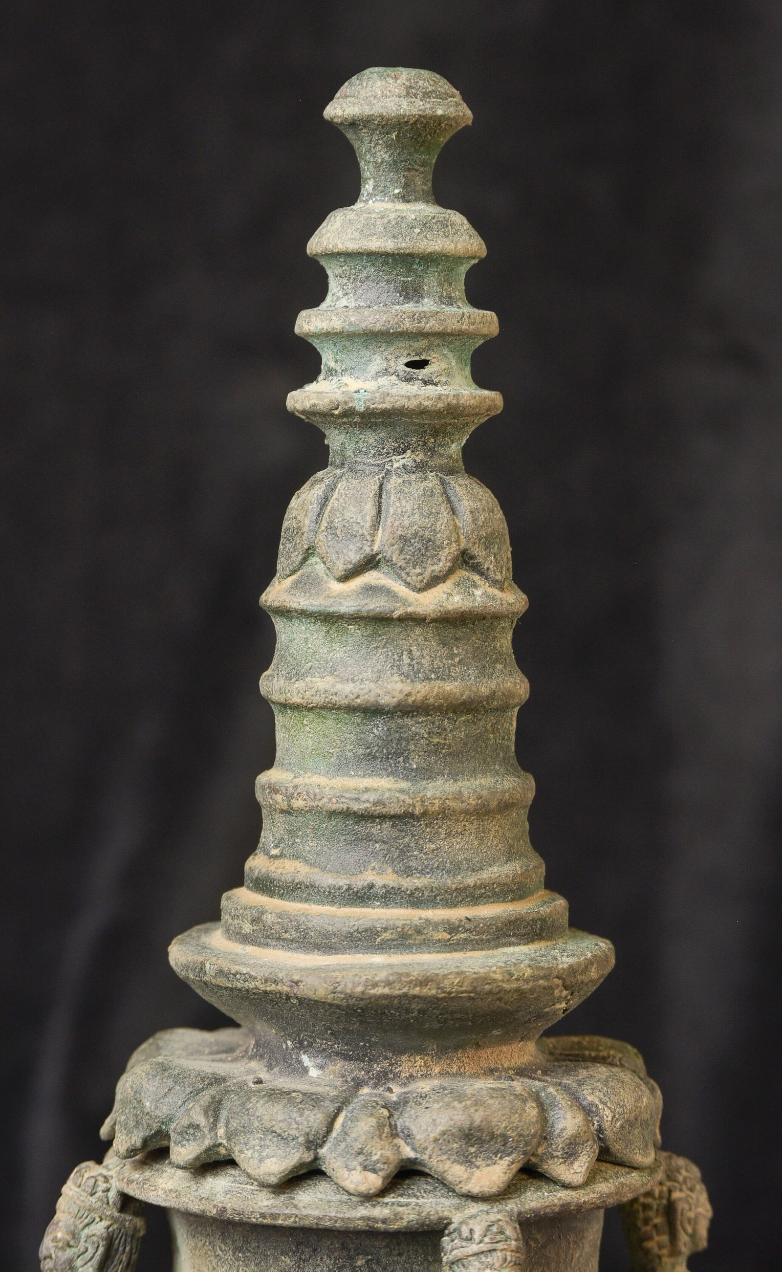 Bronze Buddhist Stupa, The sections stack loosely together. - 5