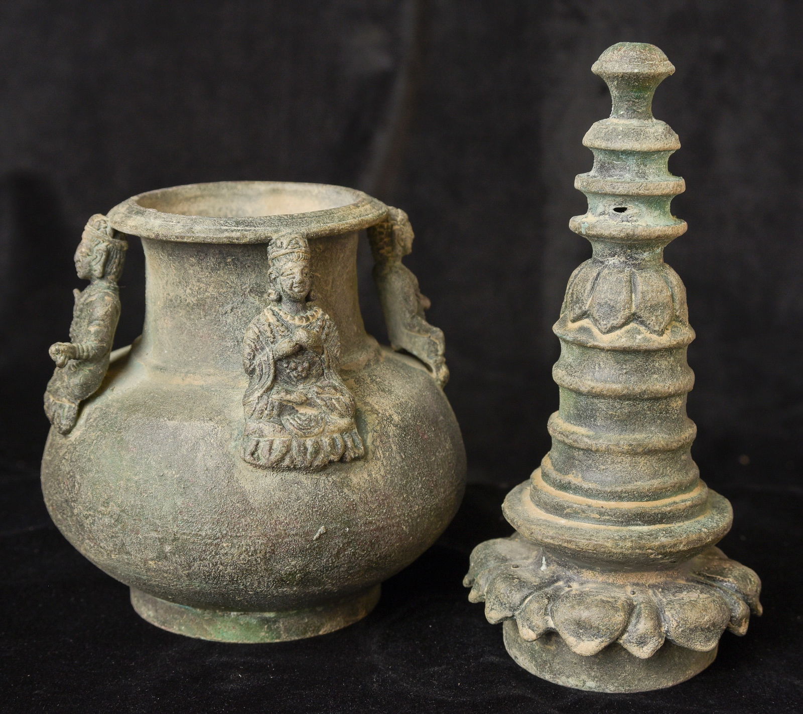 Bronze Buddhist Stupa, The sections stack loosely together. - 9