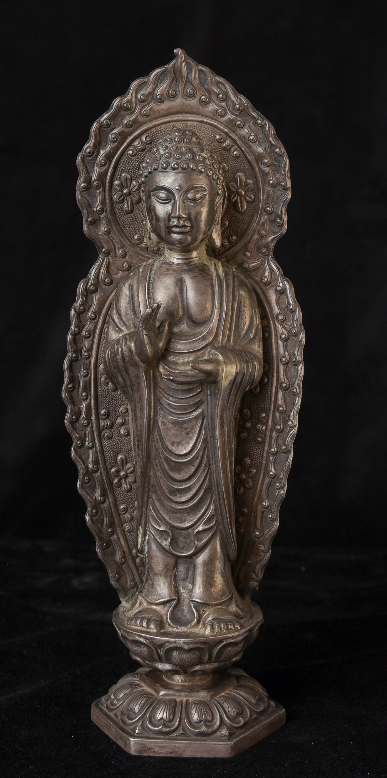 19thC Silver Korean Buddha. Very fine-see photos. (1 of 11)