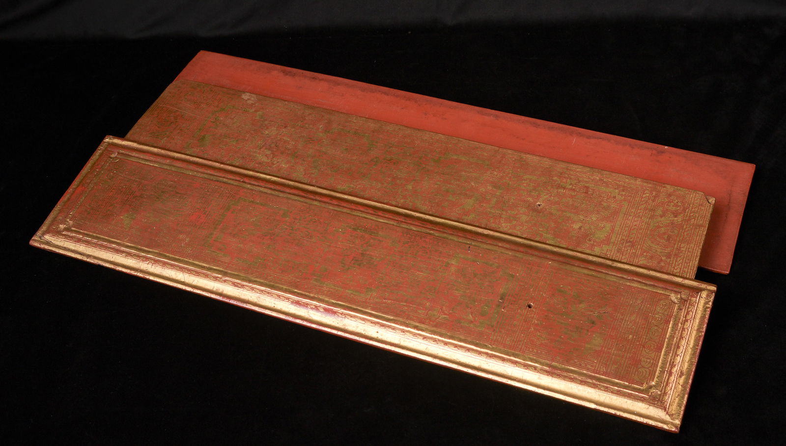 19th to early 20th century Burmese Buddhist Bible. Nice example.: 19th to early 20th century Burmese Buddhist Bible. Nice example. Look at the photos to see the condition and quality ( 22.75"H x 5.5"W x 1.25"D ) - 5.37lbs