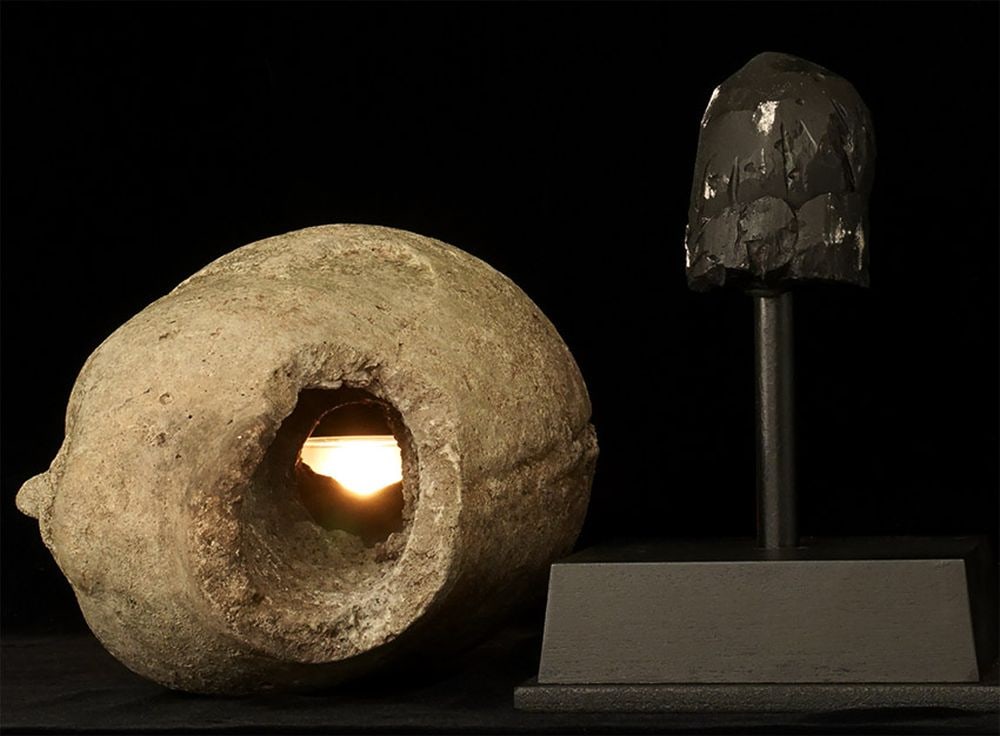 10/11thC Burmese Pagan Stone or cast Head-True Archeological item. - 7