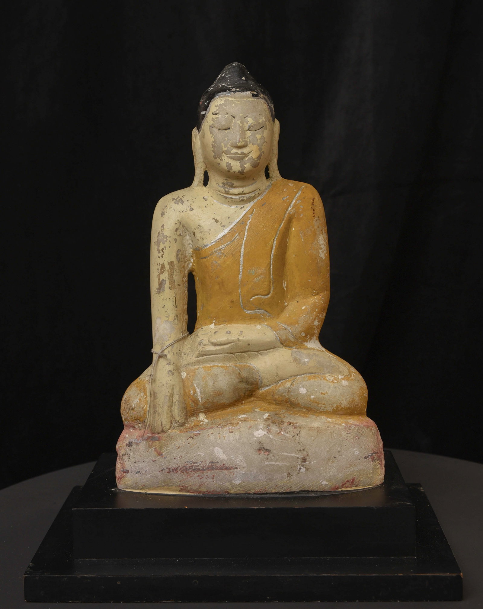 19thC Burmese Stone (Alabaster) Buddha-Great Face, Perfect Size! (1 of 14)