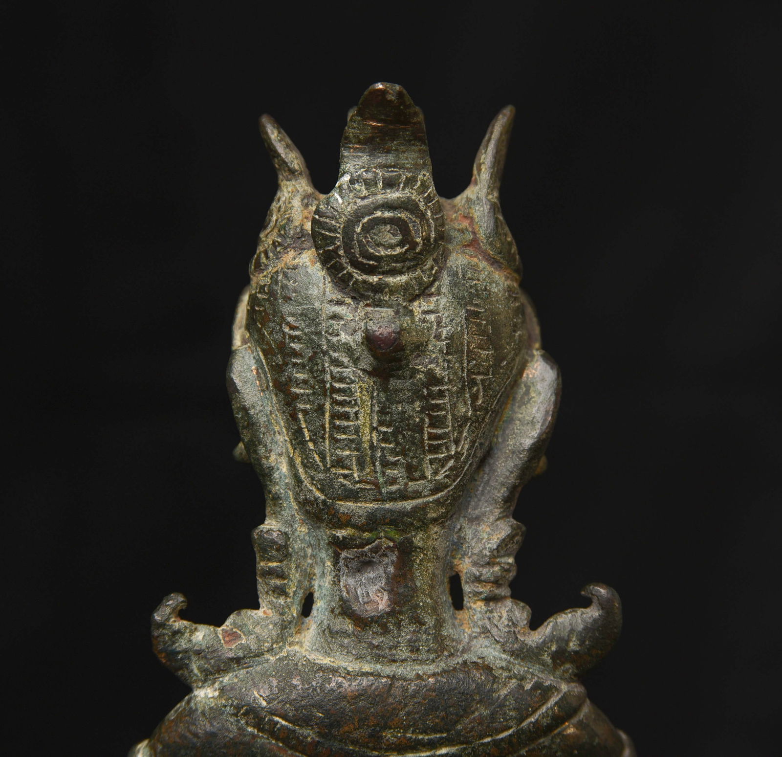 13thC Cambodian Solid-Cast Bronze Post Khmer "Apsara" Large, Uncommon - 14