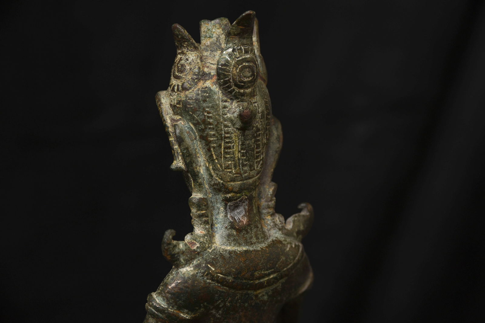 13thC Cambodian Solid-Cast Bronze Post Khmer "Apsara" Large, Uncommon - 16