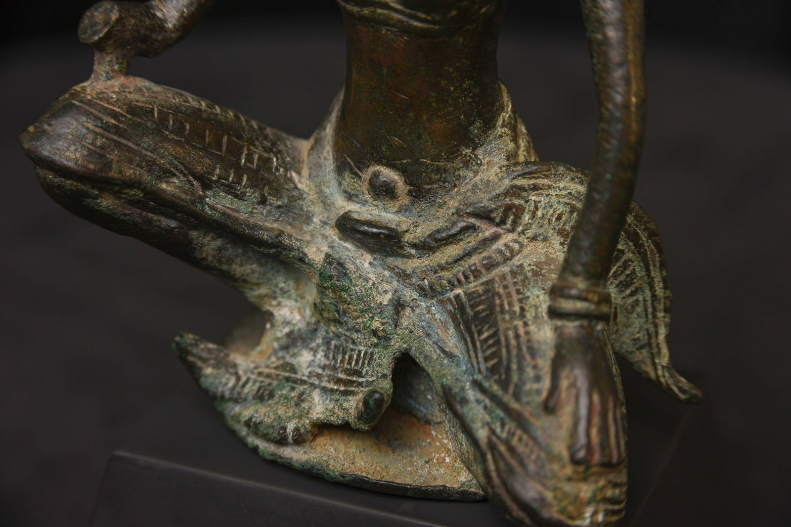 13thC Cambodian Solid-Cast Bronze Post Khmer "Apsara" Large, Uncommon - 19