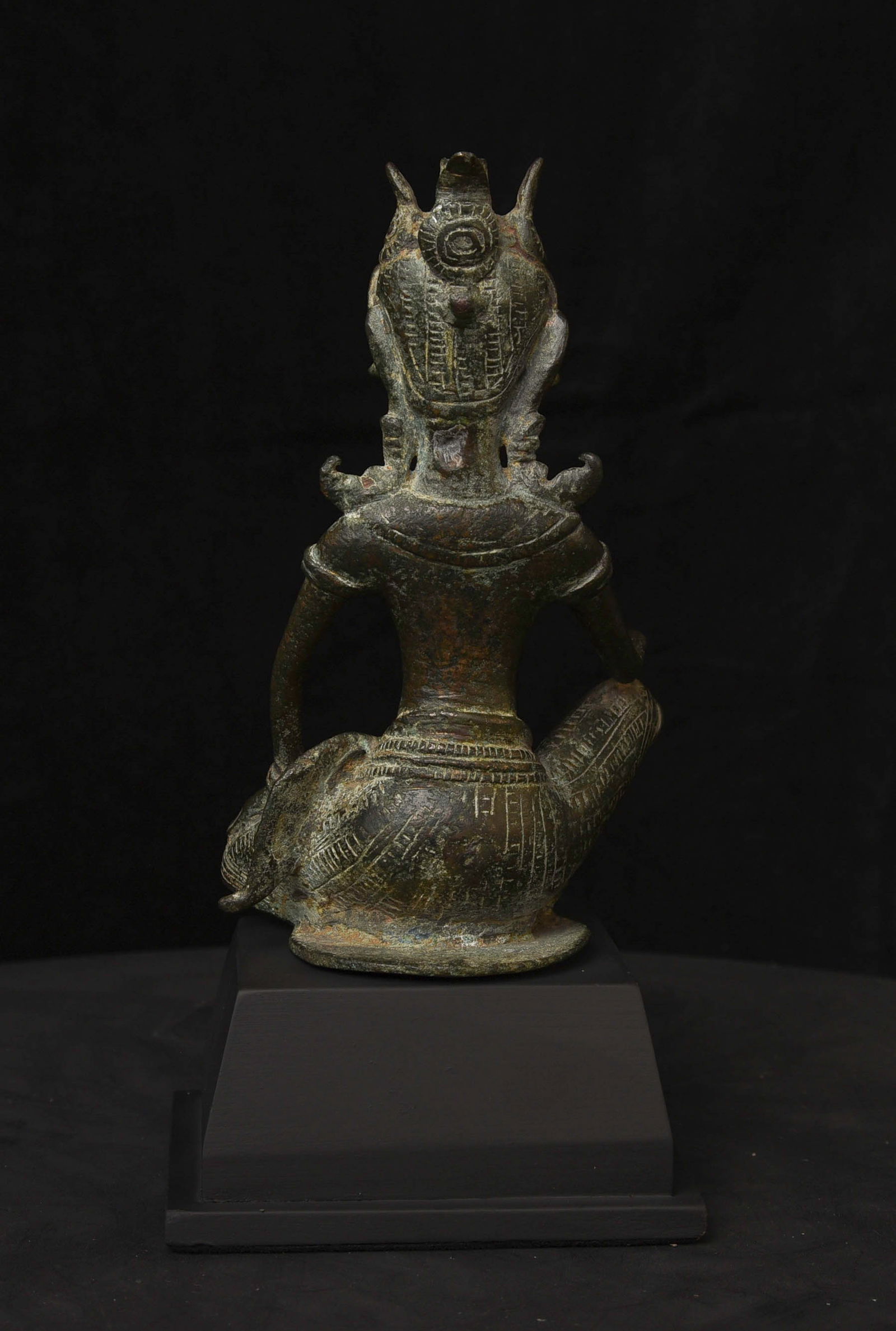 13thC Cambodian Solid-Cast Bronze Post Khmer "Apsara" Large, Uncommon - 6
