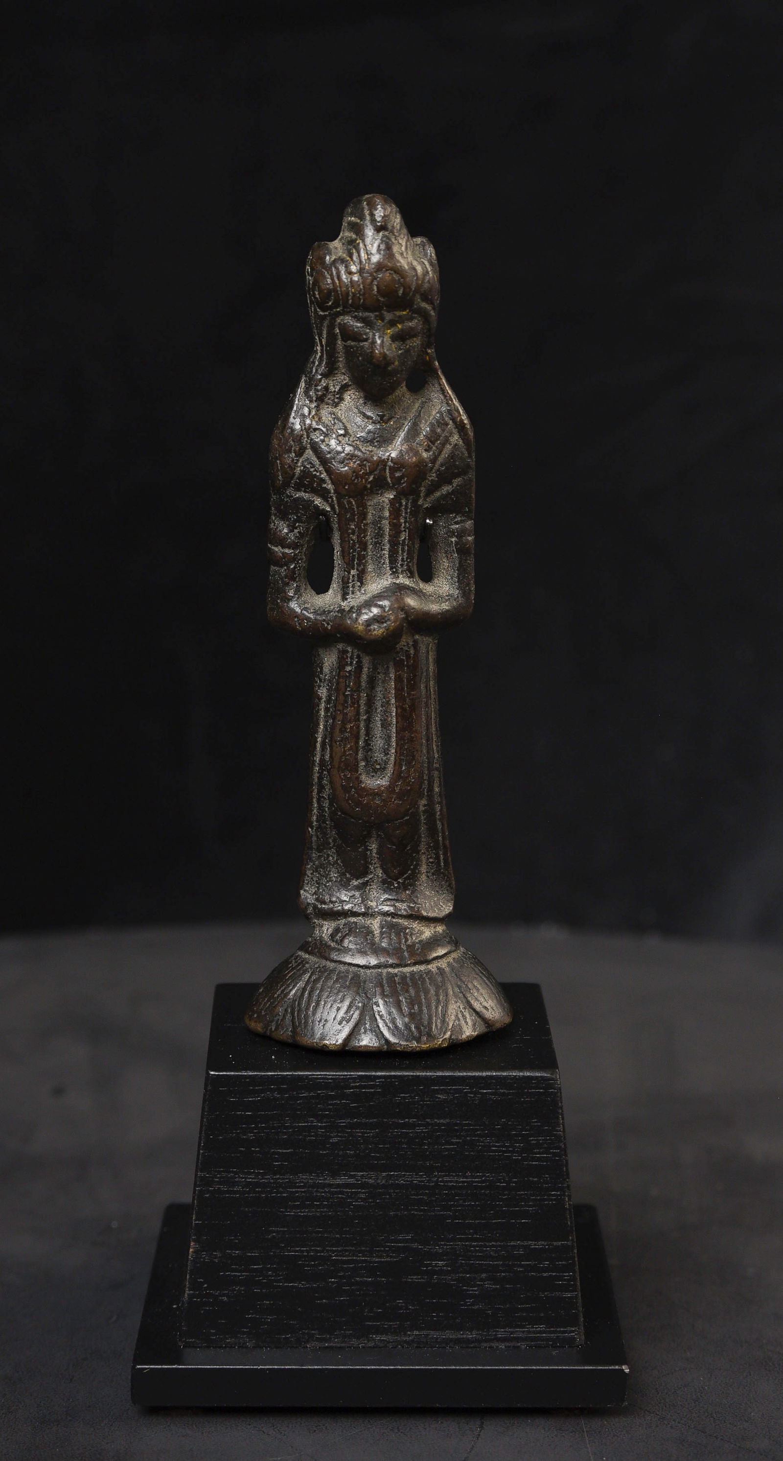 Chinese Sui Bronze Bodhisattva- Early type-close example at Kollers: This piece is likely Sui from China o. I have had three of the style over the past 30 years, One came from Koller Auction House with a pre-estimate of 2000 to 3000 Swiss dollars. They describe theirs