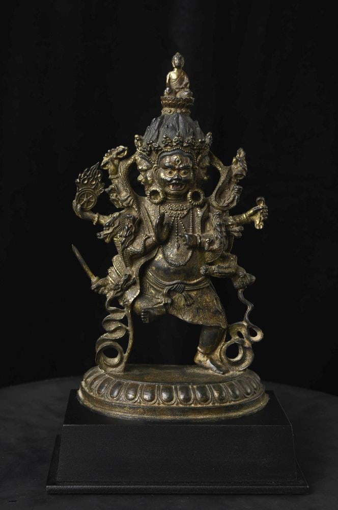 Antique Tibetan Tantric Bronze Figure. Large, Almost Alive!!!! Look at the photos. (1 of 18)