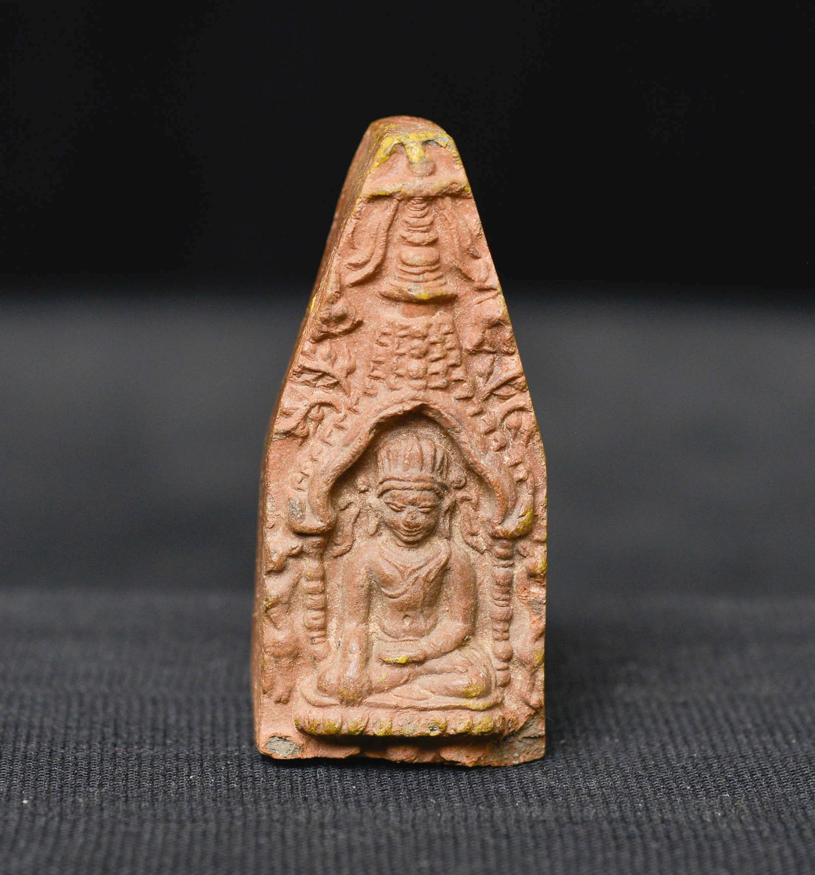 12/13thC Pagan Burma Miniature Buddha Stele on custom base. World Class (1 of 9)