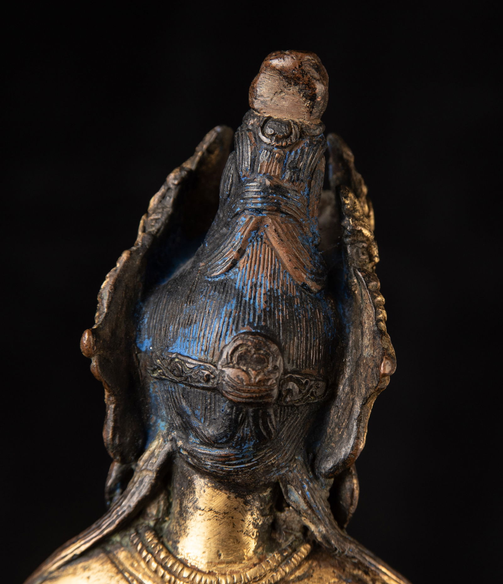 19thC Nepalese Guilded Bronze Buddha. - 11