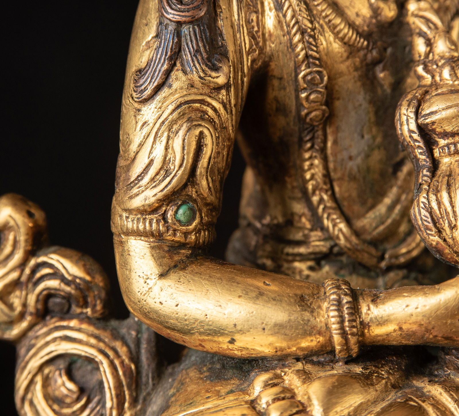 19thC Nepalese Guilded Bronze Buddha. - 18