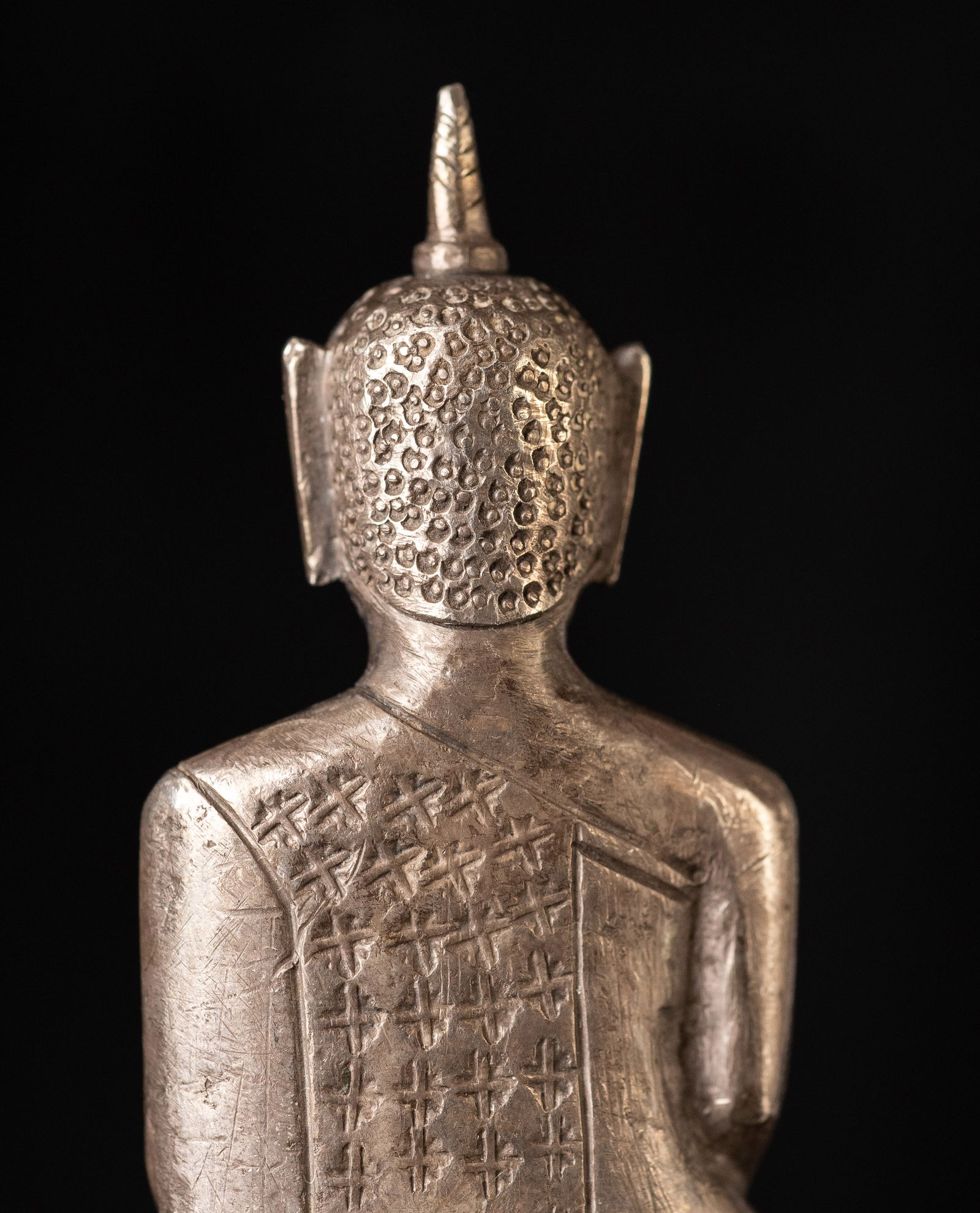 17/18 century solid cast silver Cambodian. - 6