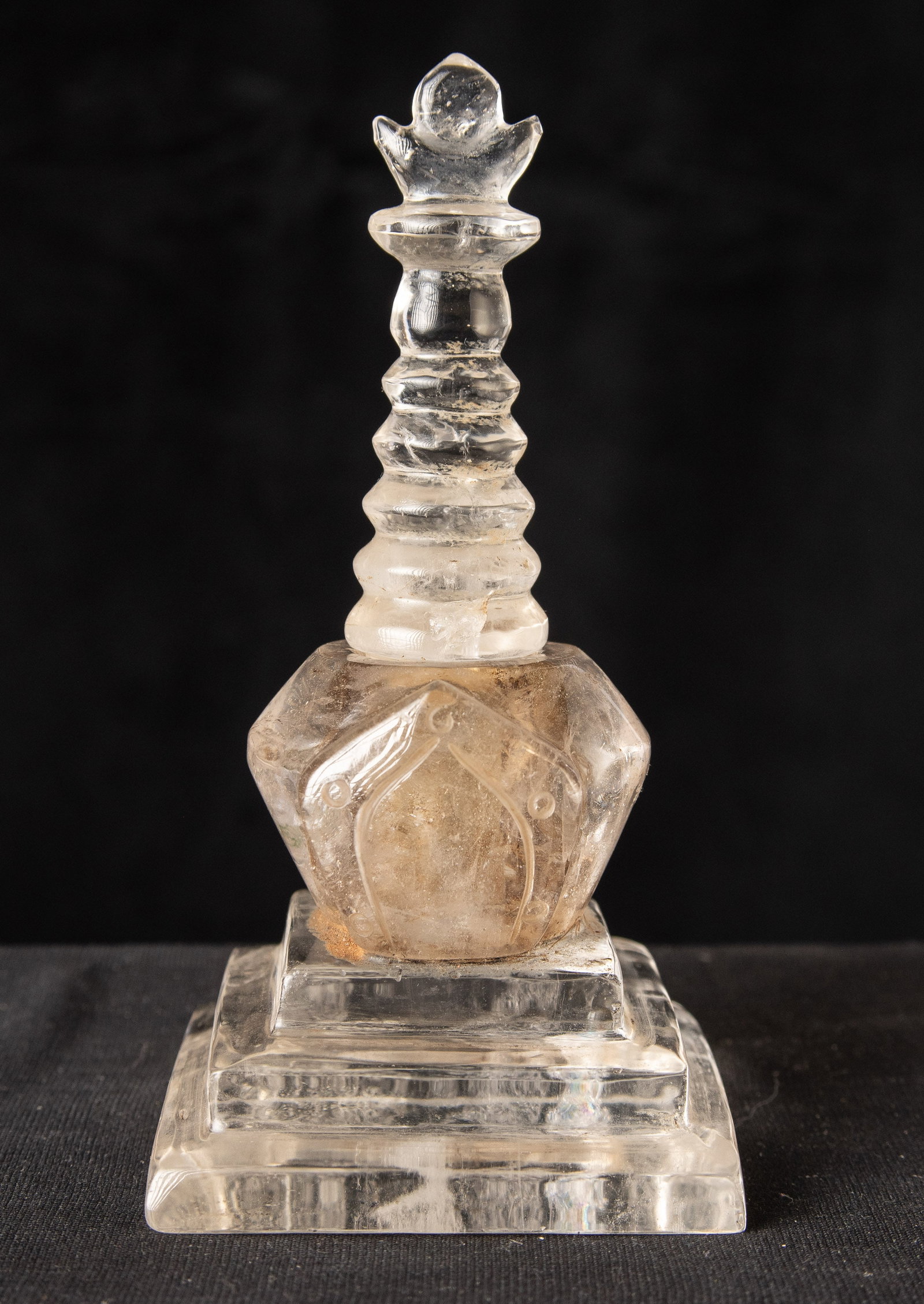 19th C or earlier quartz crystal Stupa. Beautiful example. (1 of 11)