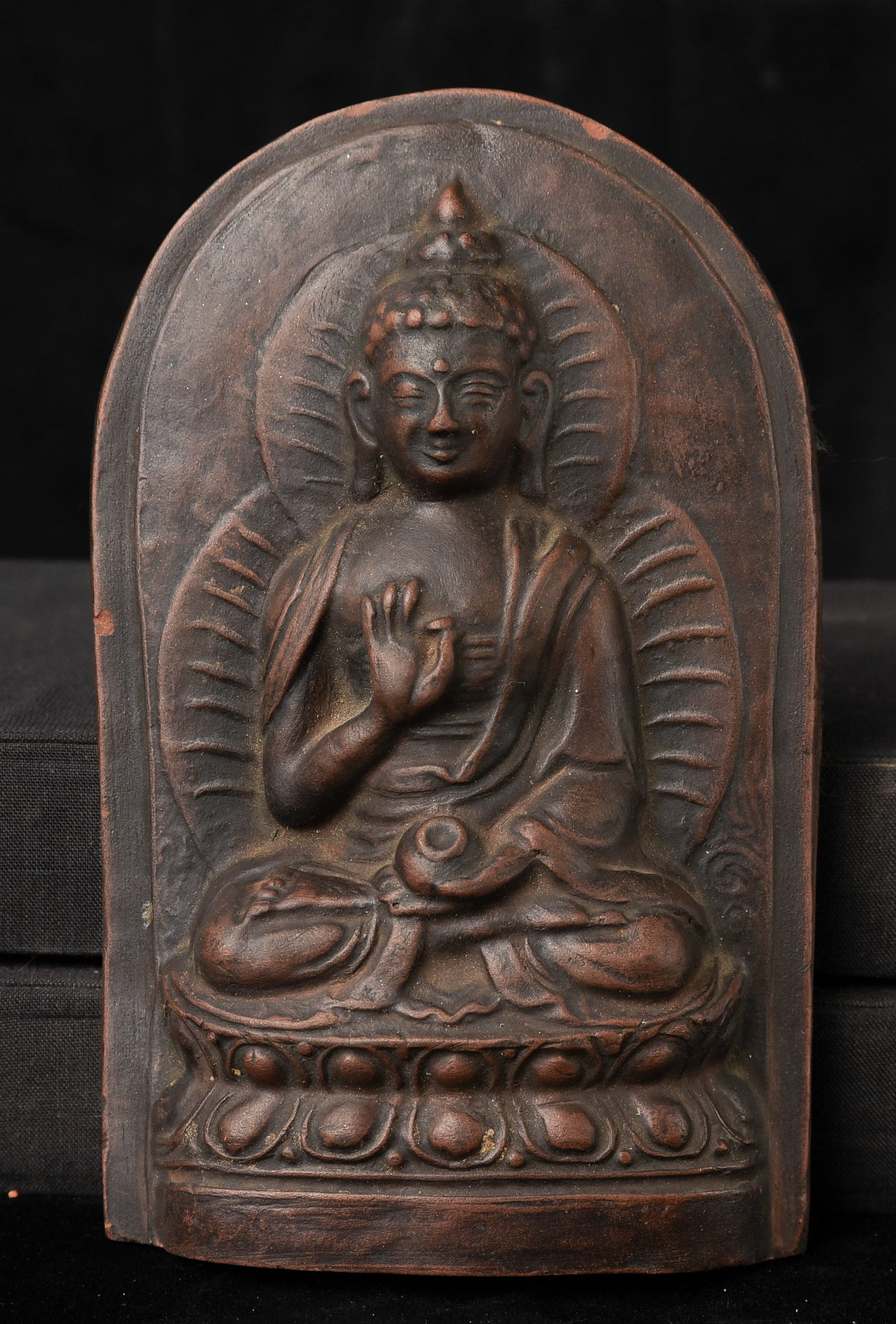 Nice vintage Mongolian Buddha tablet. (1 of 6)