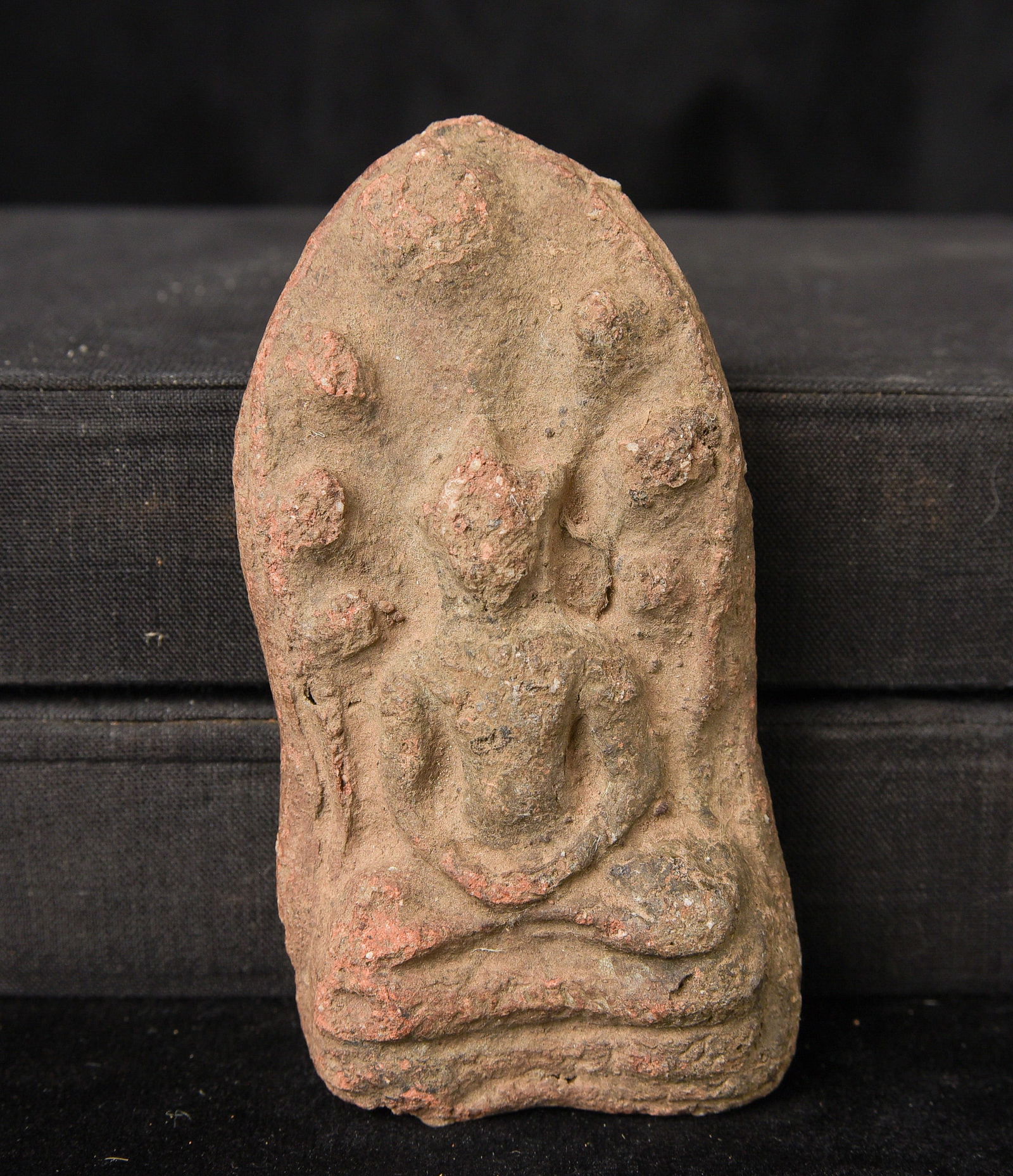 ANCIENT 1000+ year old (approx. 4 inches). Worn, but authentic.: ANCIENT 1000+ year old (approx. 4 inches). Worn, but authentic, fully intact Naga Buddha-probably Thailand. ( 4"H x 2"W x 1D ) - 125g