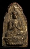 Old Burmese Buddhist votive, 3.25" tall: Old Burmese Buddhist votive, 3.25" tall, almost 2" at its widest point