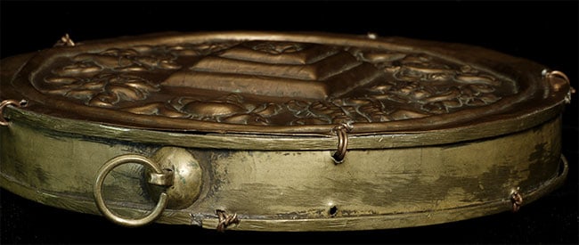 Old Mongolian copper stylized Mandala. - 6