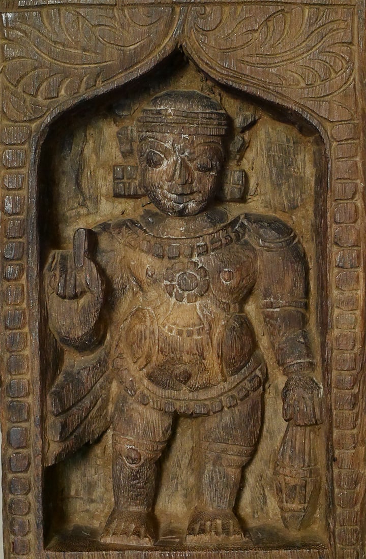 Antique Indian architectural pieces-condition as shown.: Antique Indian architectural pieces-condition as shown. 13 inches tall, 6 inches wide