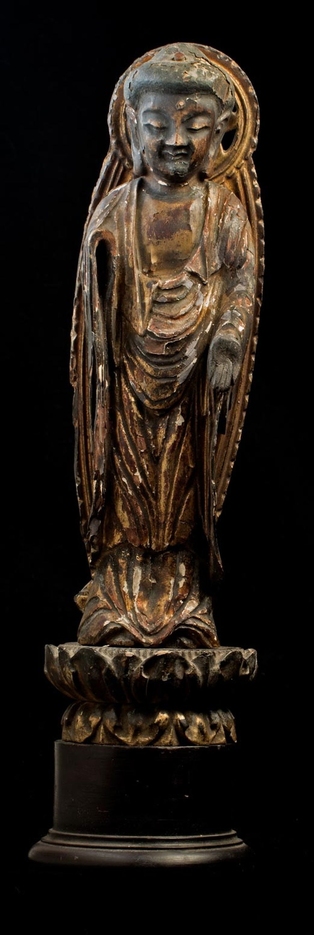 Japanese wood Buddha with very good age-likely 400 (1 of 8)