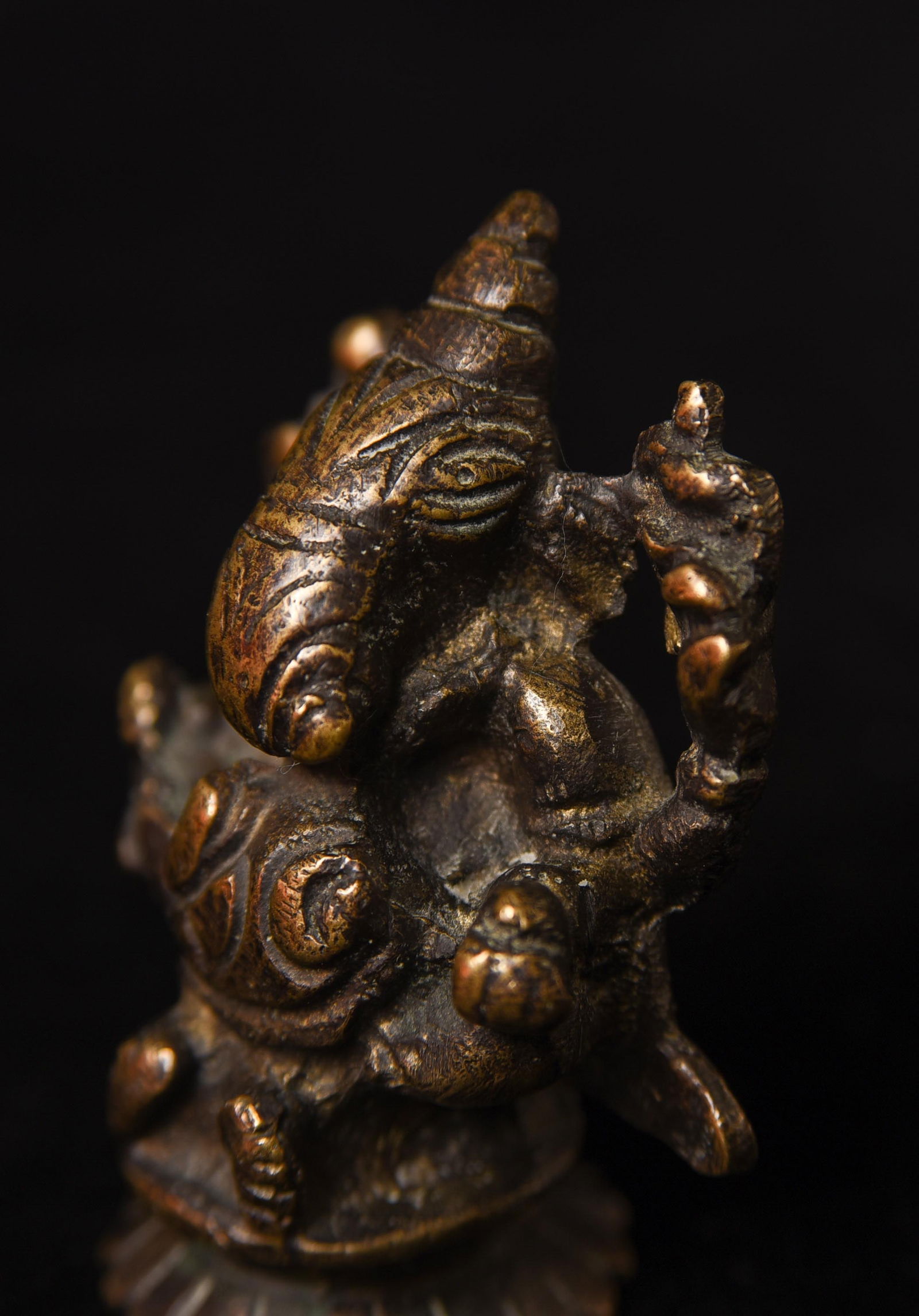 Nice 18/19thC Ganesh. 2.25" - 11