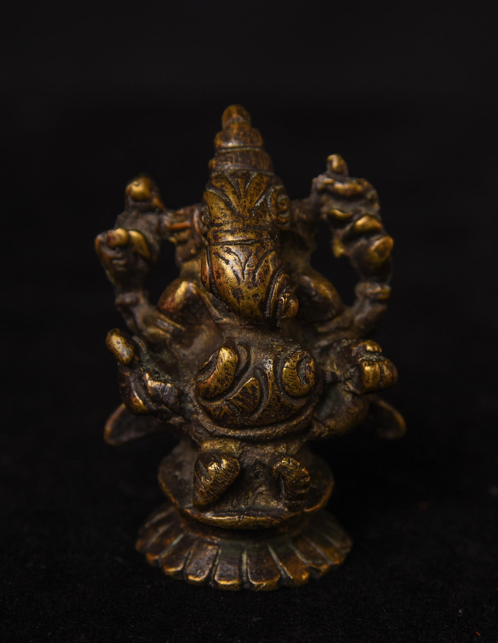 Nice 18/19thC Ganesh. 2.25" - 2