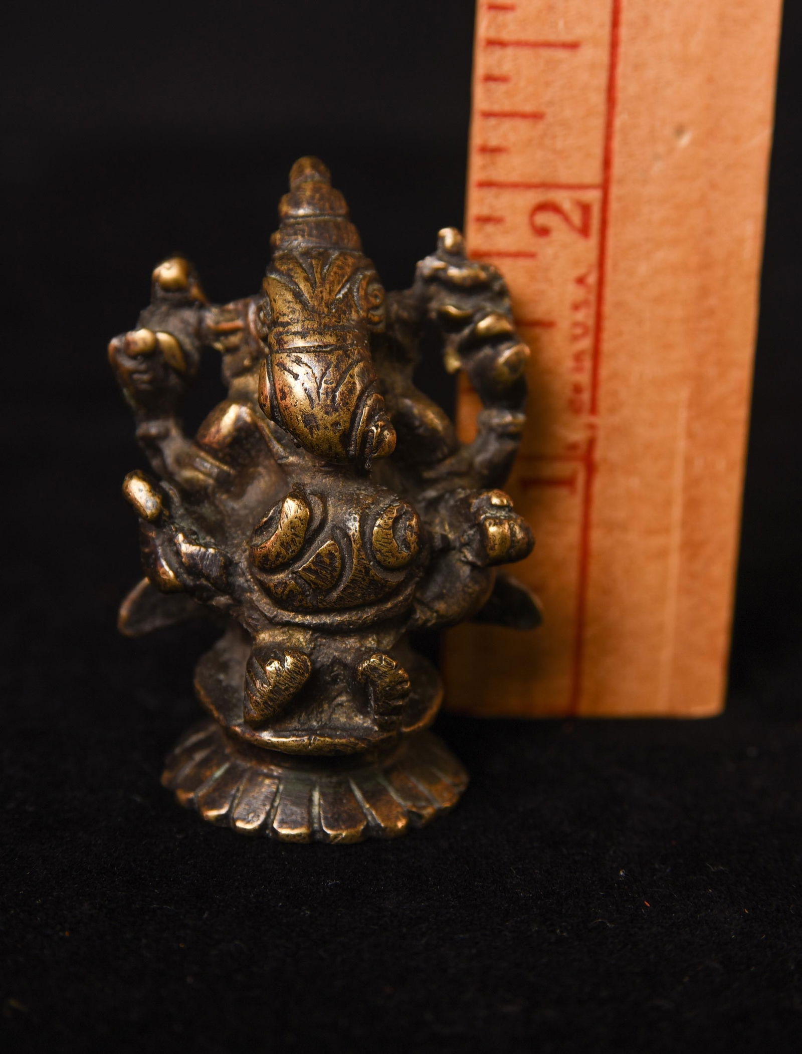Nice 18/19thC Ganesh. 2.25" - 3
