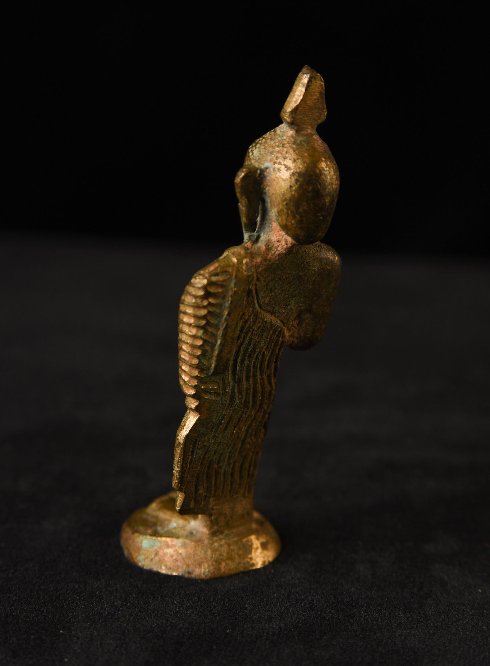 Small 18thC solid cast Sri Lankan Standing Buddha - - 4