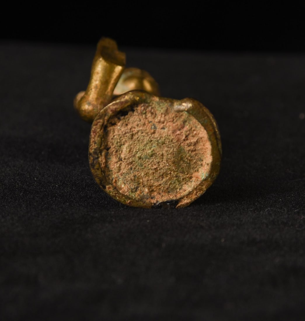 Small 18thC solid cast Sri Lankan Standing Buddha - - 7