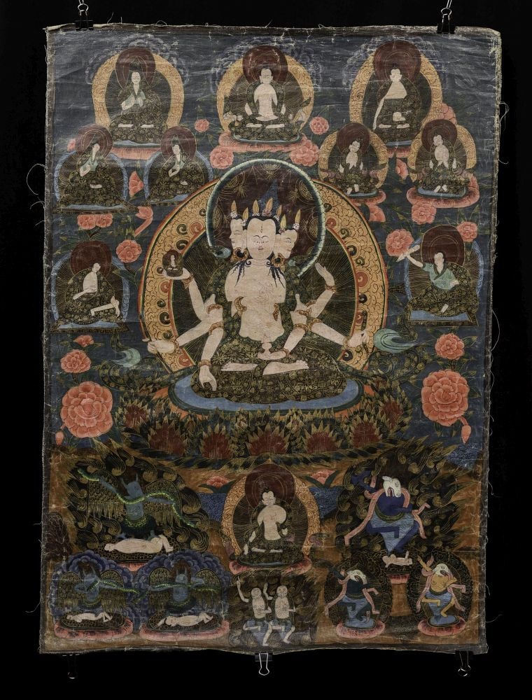 Tibetan Thangka. Very nice.: Tibetan Thangka. Very nice. 20th century. Size : 19.75" x 27.75"