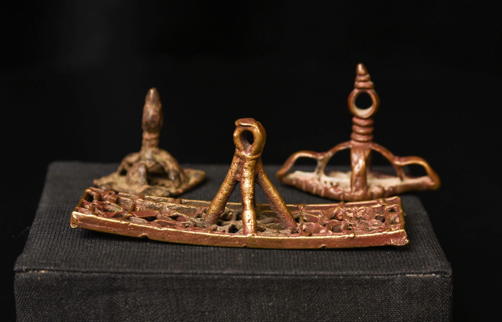 A set of 3 antique tantric body stamps: A set of 3 antique tantric body stamps