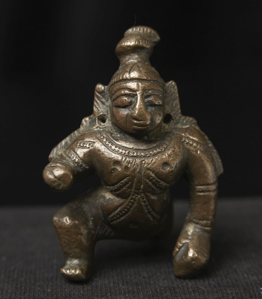 18/19thC Indian Baby Krishna: 18/19thc Baby Krishna - (2"H x 1.25"W x 1.5"D ) - 90g