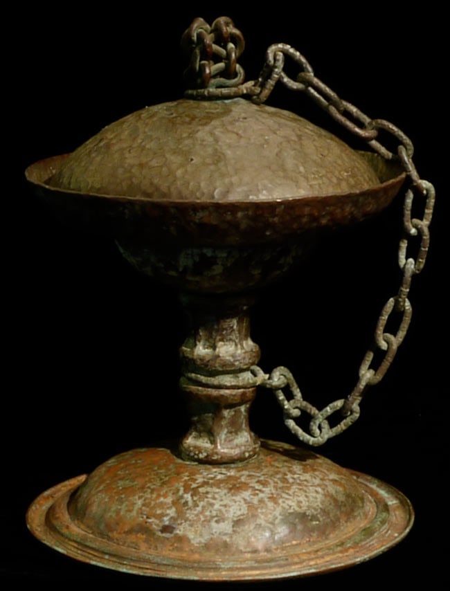 Antique Copper Censer. Exquisite patina. A beautiful (1 of 8)