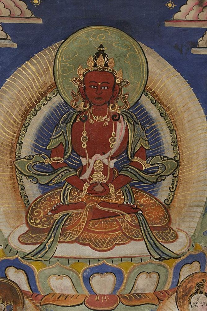 Lovely Old/Antique Mongolian Thangka measures 8 1/8" x: Lovely Old/Antique Mongolian Thangka measures 8 1/8" x 6"