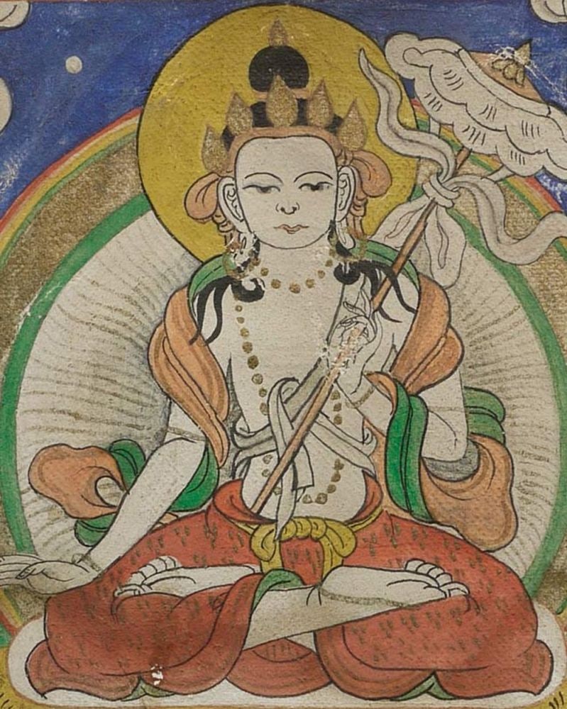 Beautiful and fine Antique Mongolian Thangka measures (1 of 4)