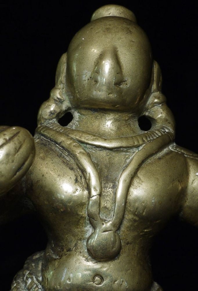 18/19thC Hindu figure. Significant ritual war. Measures 3.5 inches tall. Nice example! (1 of 9)