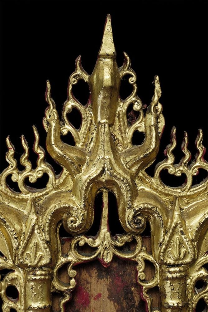 Elaborate antique Burmese Buddha stand. (1 of 11)