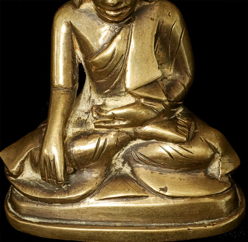 Cute Burmese 19thC Buddha. - 7