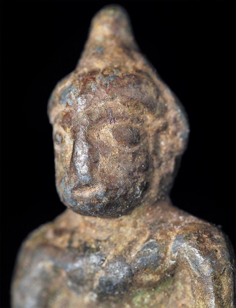 15thC/earlier miniature Thai bronze Buddha on custom stand. (1 of 7)