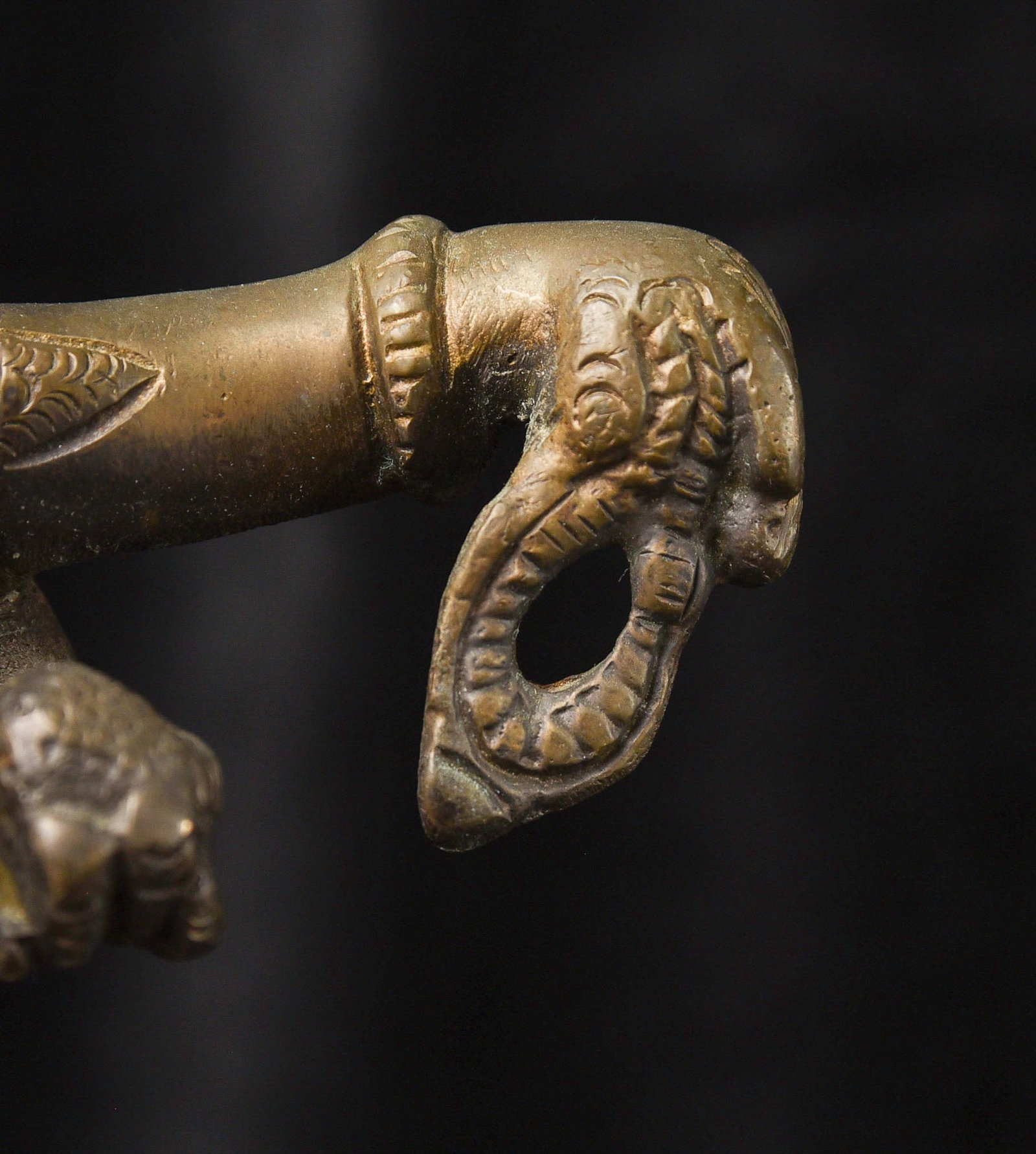 Vintage/antique dancing Ganesh. Solid bronze. - 15