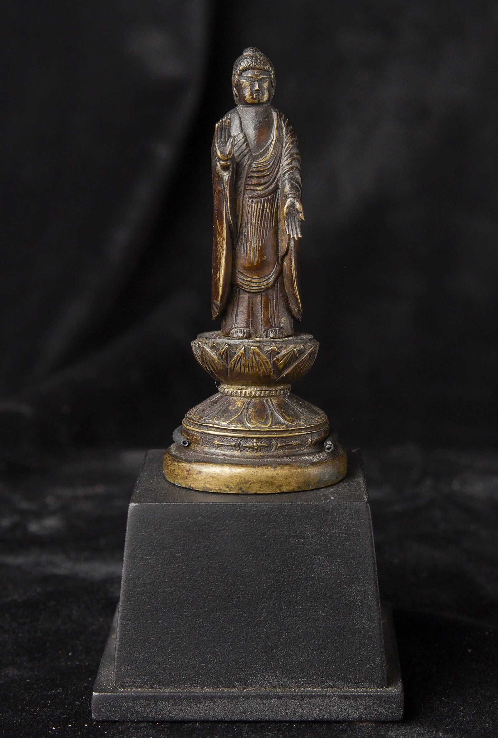 500+-year-old Japanese "Monumental Miniature" Bronze Buddha (1 of 14)