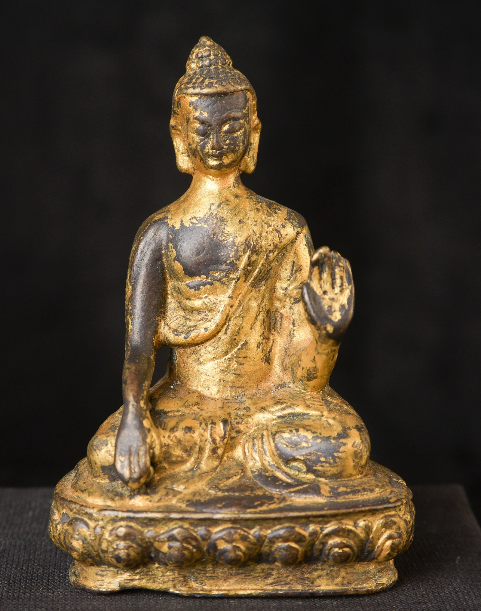 19thC Nepalese Buddha.Authenntic old one. -High karat gilding (1 of 8)