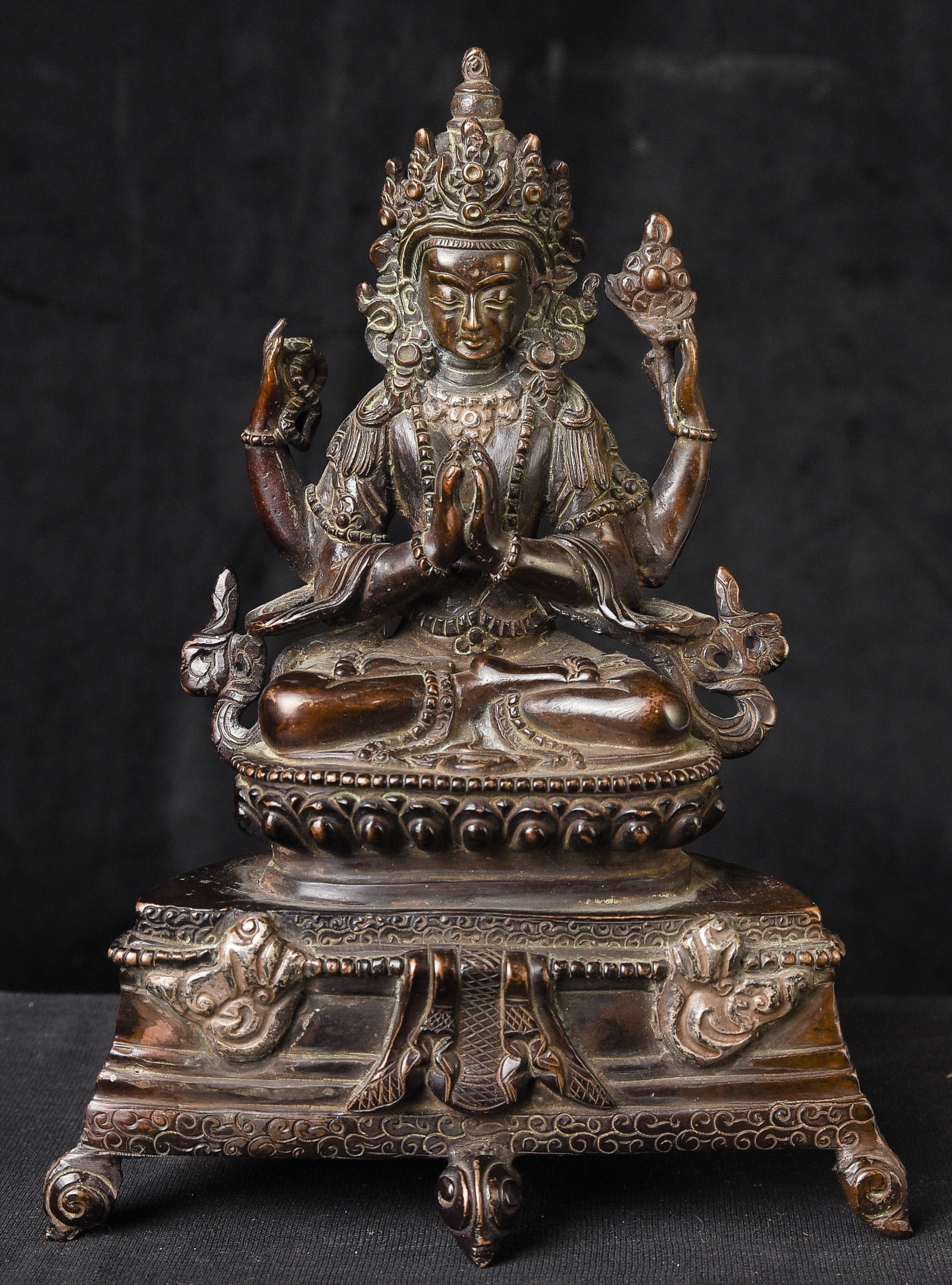 Antique Tibetan or Chinese Tibetan bronze Bodhisattva. Probably early 20th century. (1 of 19)