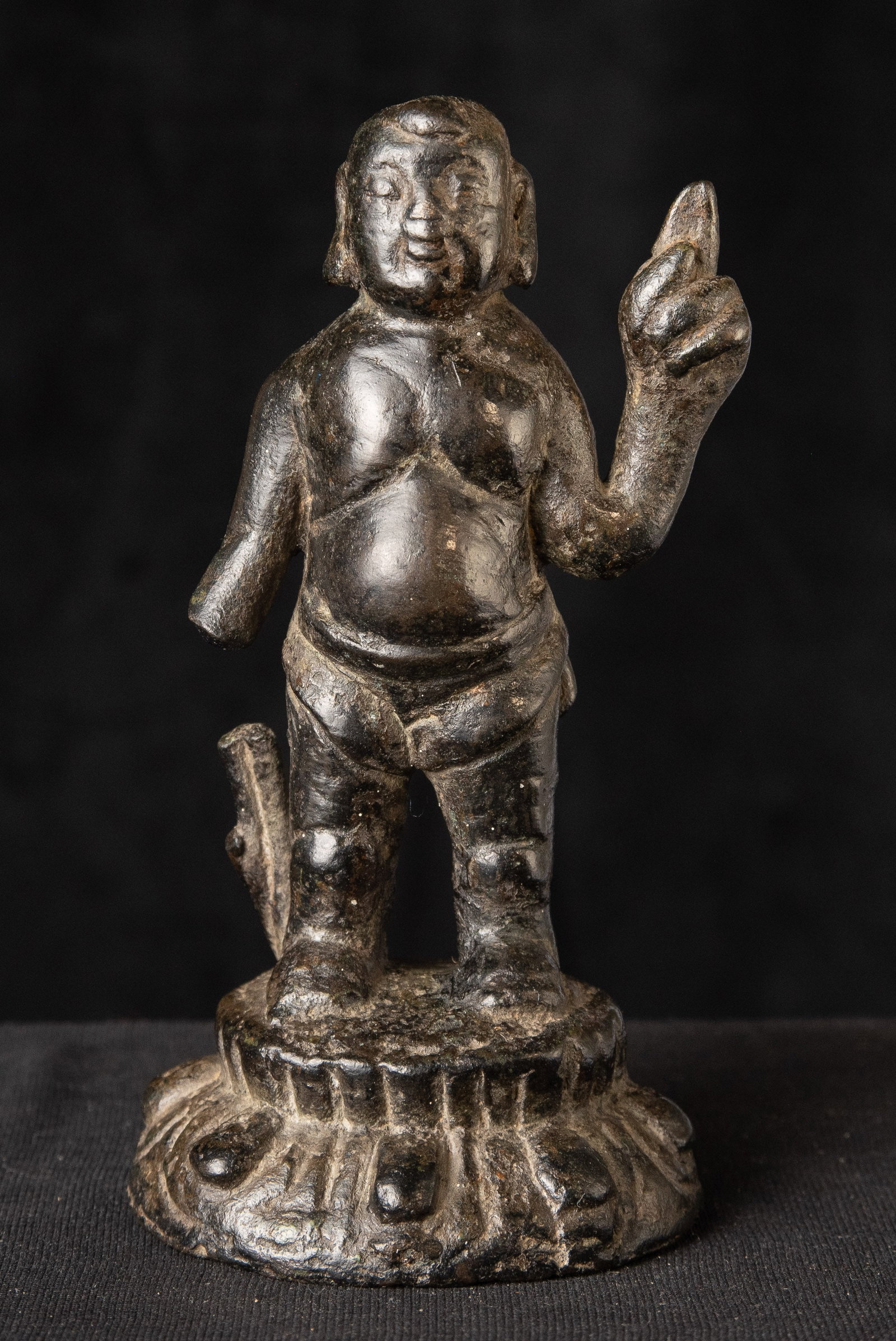 Very early folk style Baby Buddha pointing towards the heavens. (1 of 11)