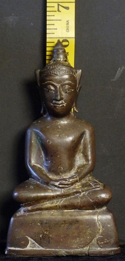 17thC Thai bronze Buddha. - 12