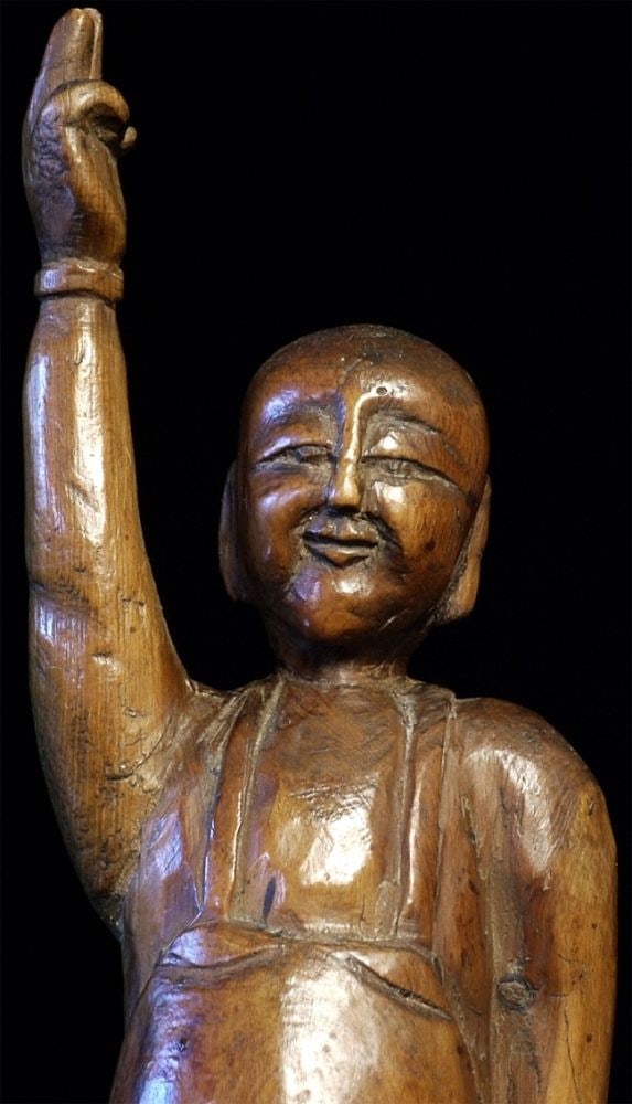 Delightful 17/18thC Baby Buddha pointing towards the heaven and earth. (1 of 6)