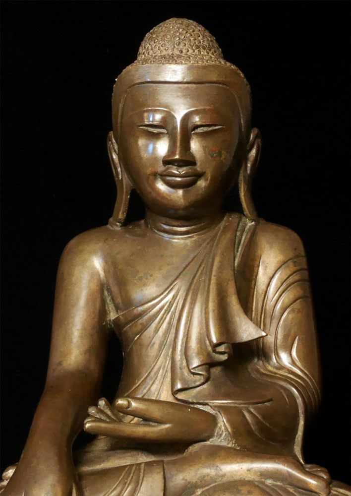 19thC Mandalay style Buddha- lovely example. (1 of 8)