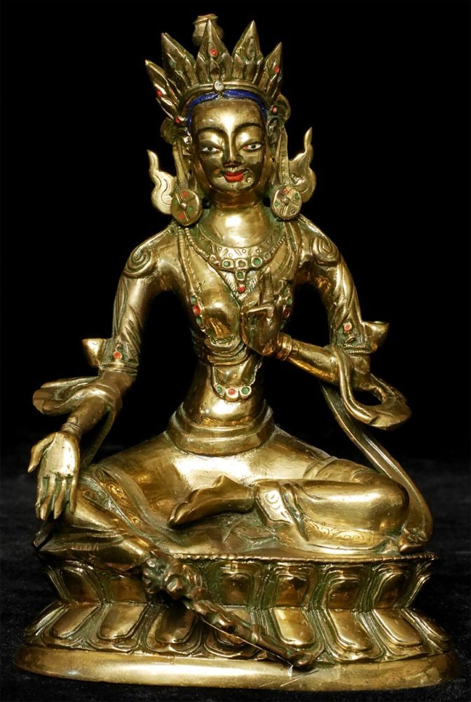 Circa 1900 Mongolian Bodhisattva- Nice example - 2