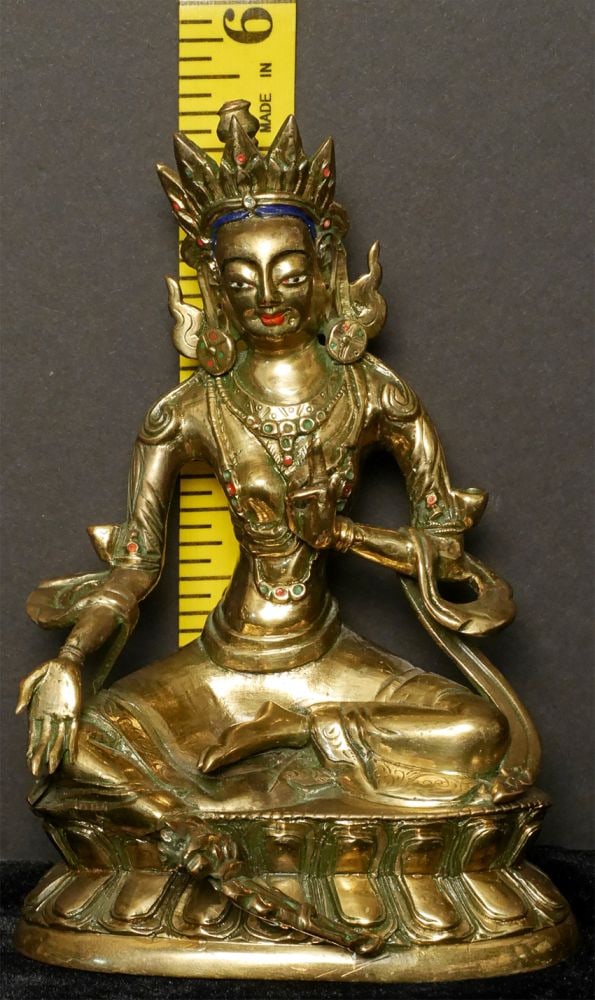 Circa 1900 Mongolian Bodhisattva- Nice example - 9