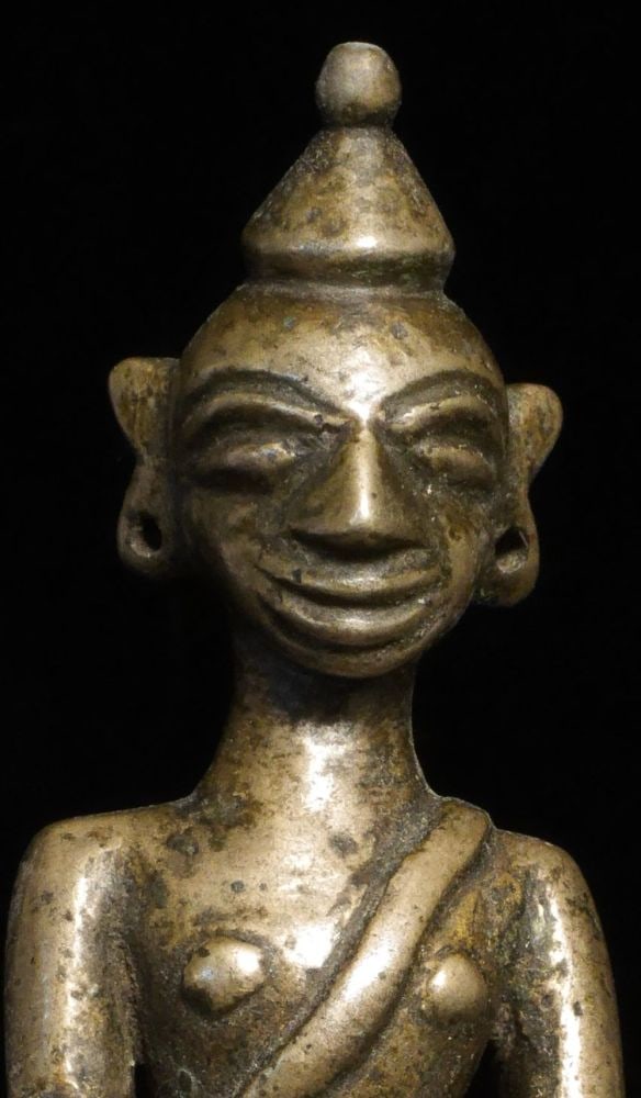 Early solid-cast Burmese Mon Buddha. - 2