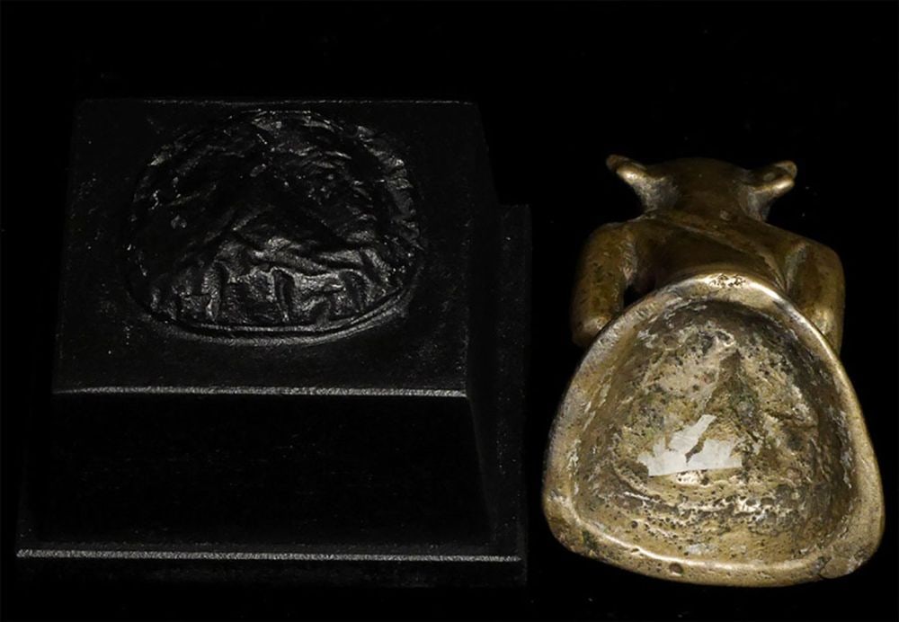 Early solid-cast Burmese Mon Buddha. - 7